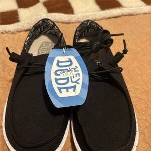 Hey Dude Black Kids Moccasins